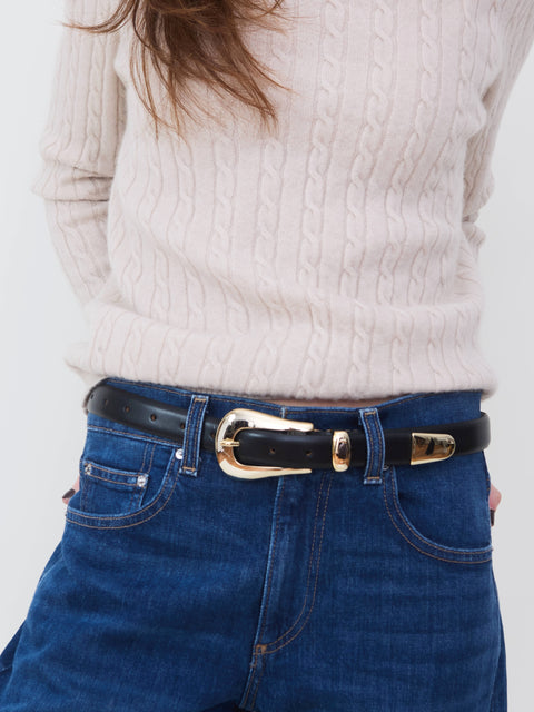 Colette belt, black/gold