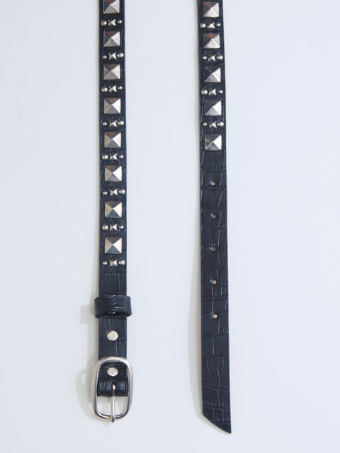 Chia Belt, black croc