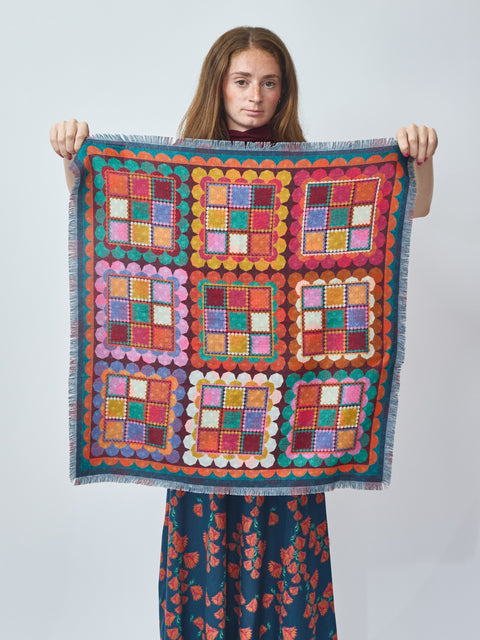 Granny Squares Reversible Wool bandana
