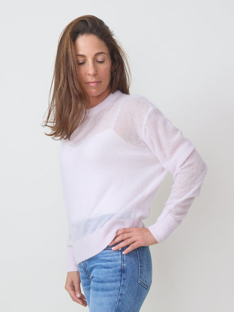 Tissue Weight Sweater, Rose Dust