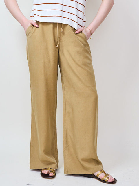 Brynn Tie Pant, Tan