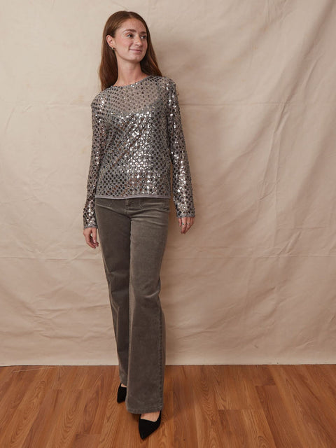 Jasmin Top, Silver Sequince