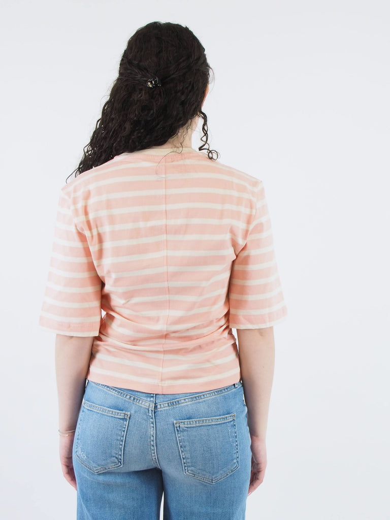 Juma T-Shirt, Peach Stripe
