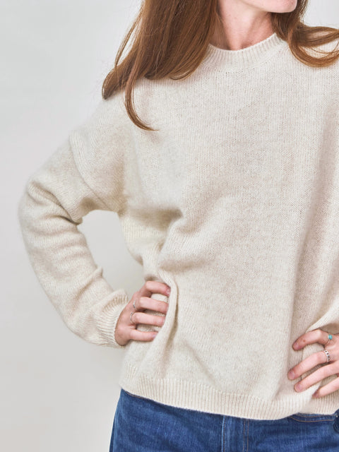Wool Fox Pullover, ivory