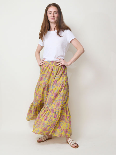 Paola Skirt, Citron Floral