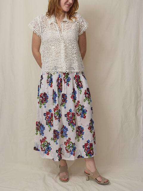 Viola Skirt, Oasis Floral