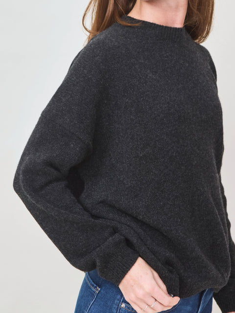 Wool Fox Pullover, charcoal
