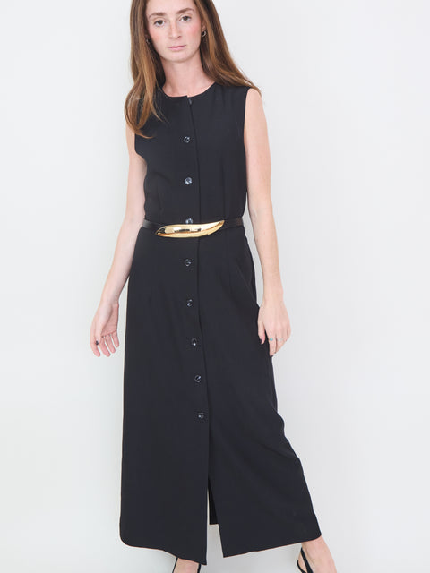 Arp Belt, black & 24k gold