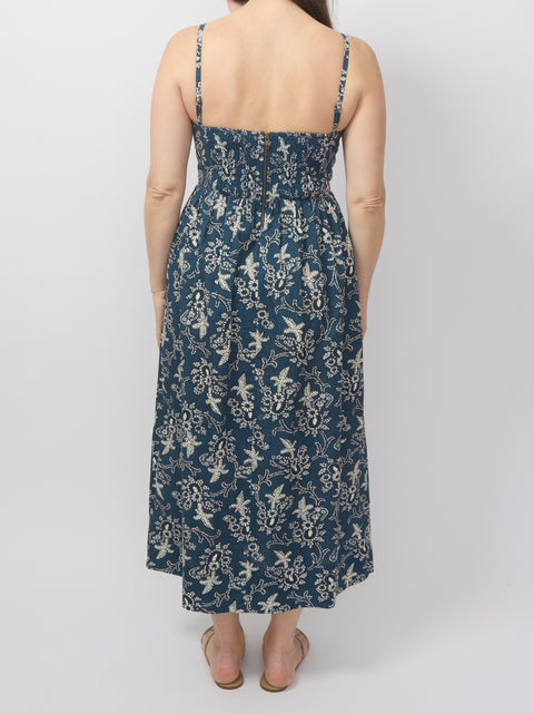 Verse Dress, indigo bandana