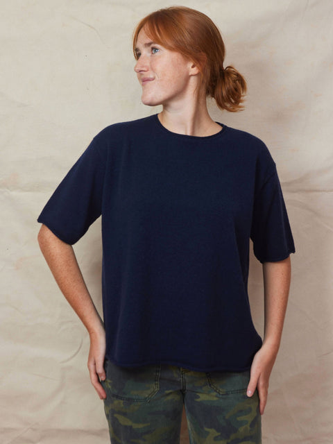 Oversize S/S Pullover, Navy