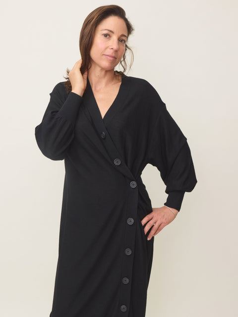 Drippy Cardi Dress, Black