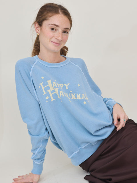 College Sweatshirt, Happy Hannukah