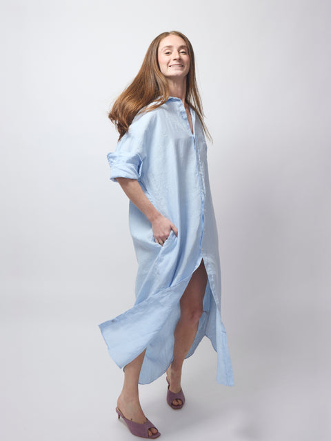 Megan, French Blue Linen