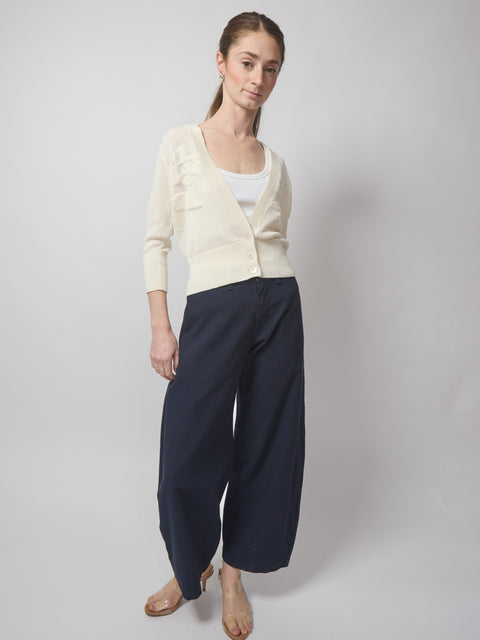 Cardigan Rete + Fiore, milk