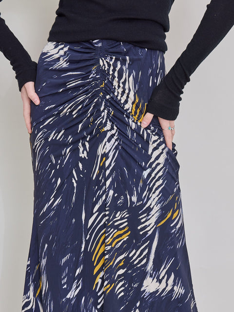 Lina Midi Skirt, Blue