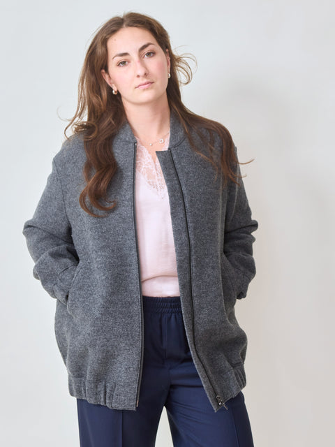 Oversized Bomber, middle grey