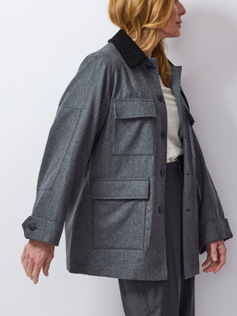 Greta Jacket, grey flannel