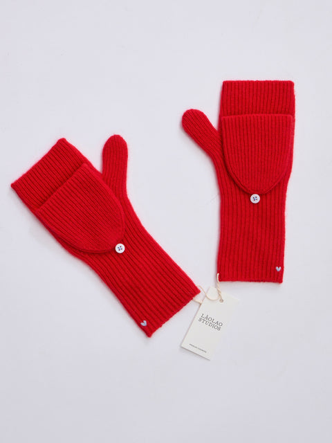 Flip Flop Mittens, Red