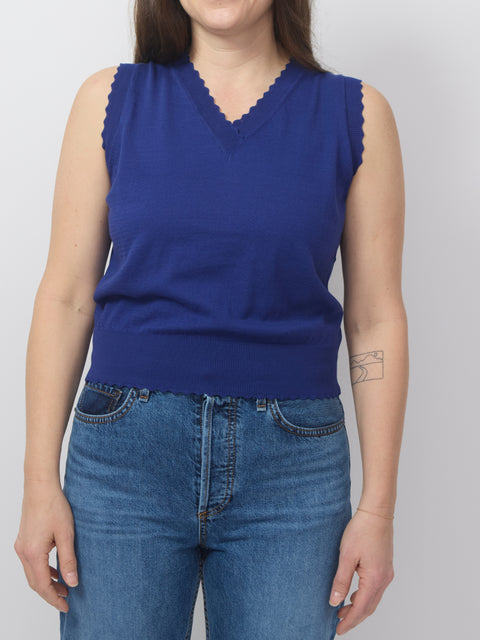 Scallop Edge Vest, ink