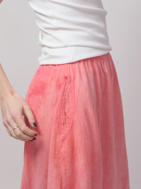 Cotton Slit Long Skirt, aix-en-provence