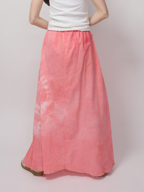 Cotton Slit Long Skirt, aix-en-provence