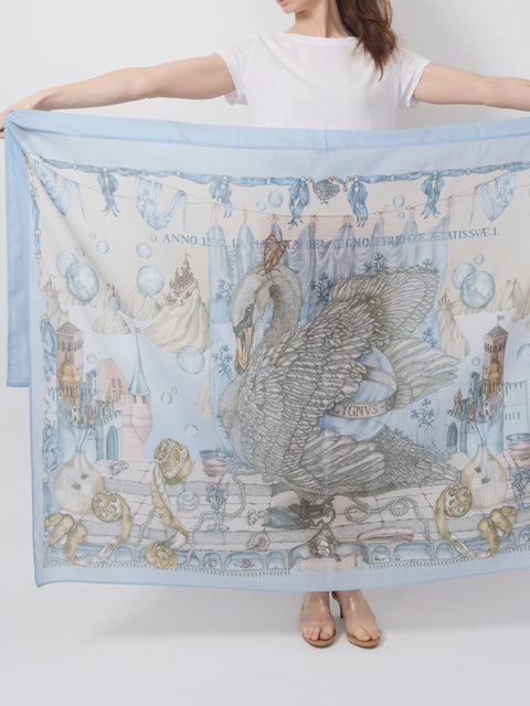 The Glass Swan Cotton/Silk Pareo