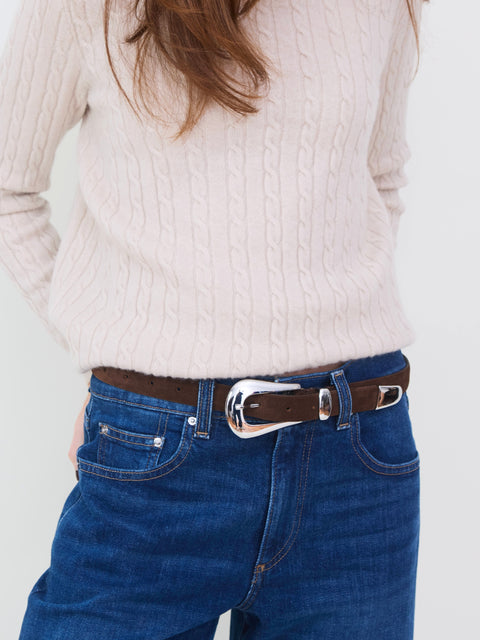 Colette belt, choco/silver