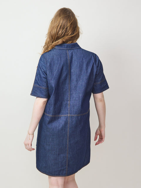 Vlada Dress, Dark Chambray