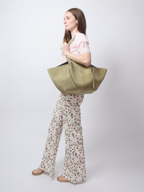 Large Mochi, Olive Suede