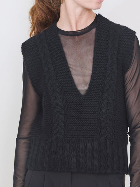 Sallie vest, black