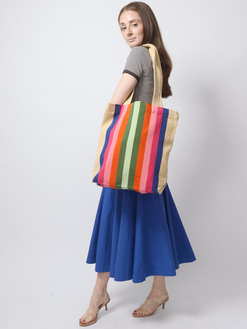 Garza Marfa Tote, Indigo Spectrum