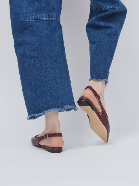 Cynthia Flat, burgundy
