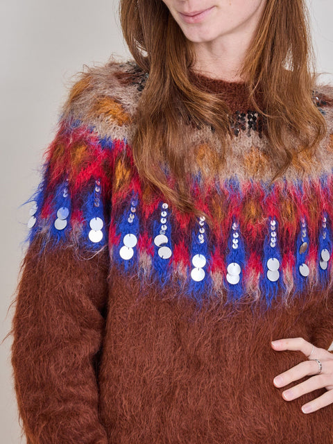 Brookside Creek Sweater, Brick