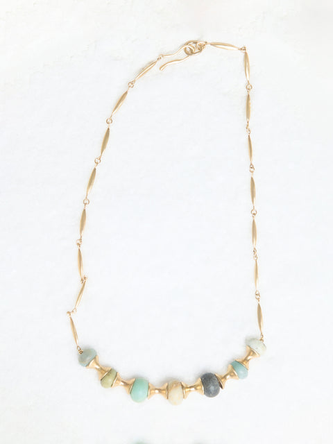 Asawa Amazonite Bronze Necklace