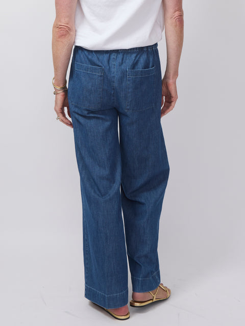 Madeline, Distressed Indigo Washed Denim
