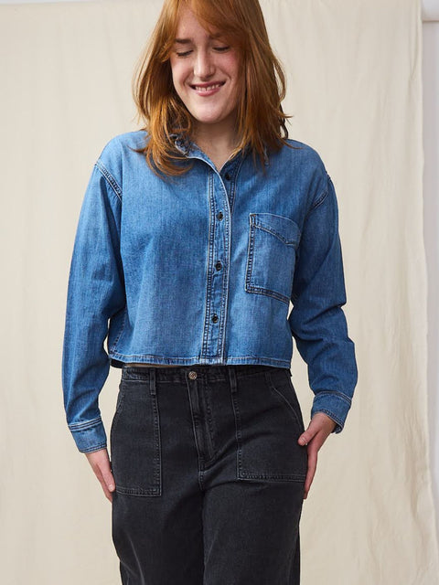 Crop Denim Shirt, Muse