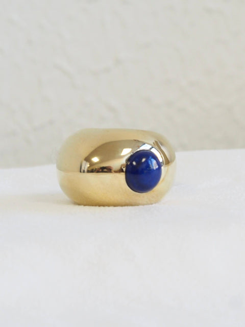 Pebble Cabochon Ring, lapis