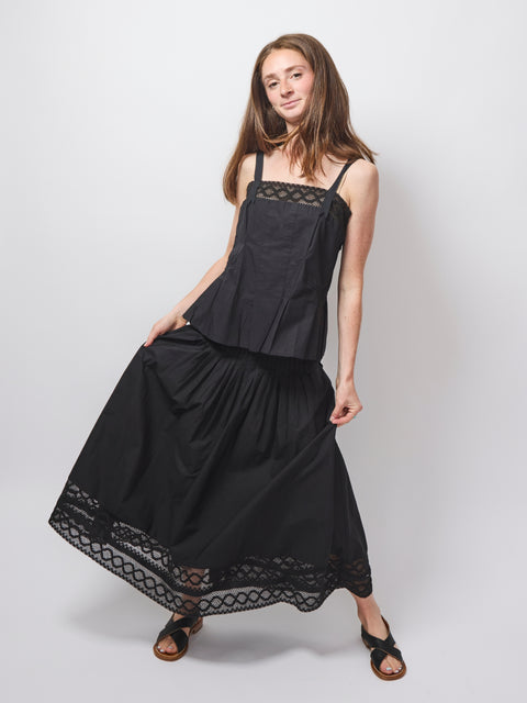 Structured Victorian Tank, Black