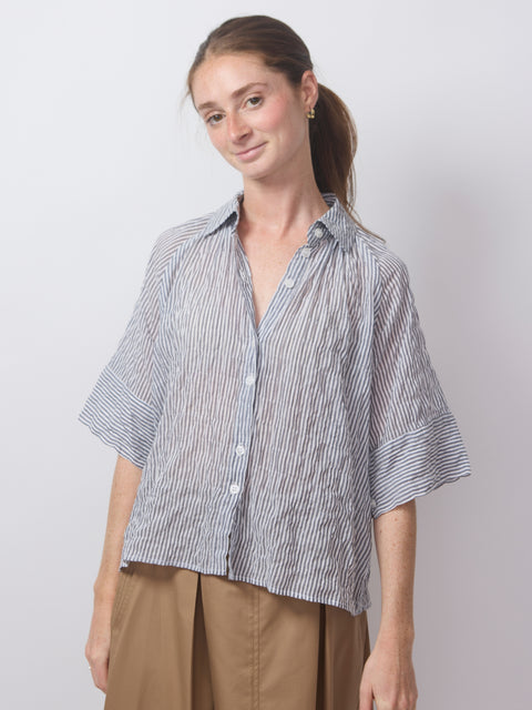 Halle Shirt Marin Stripe, washed black