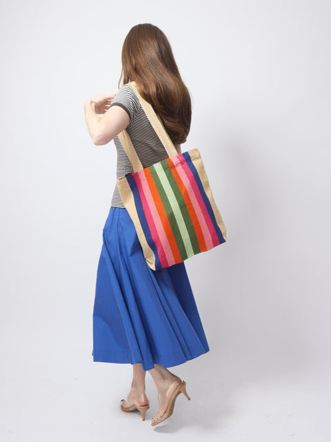 Garza Marfa Tote, Indigo Spectrum