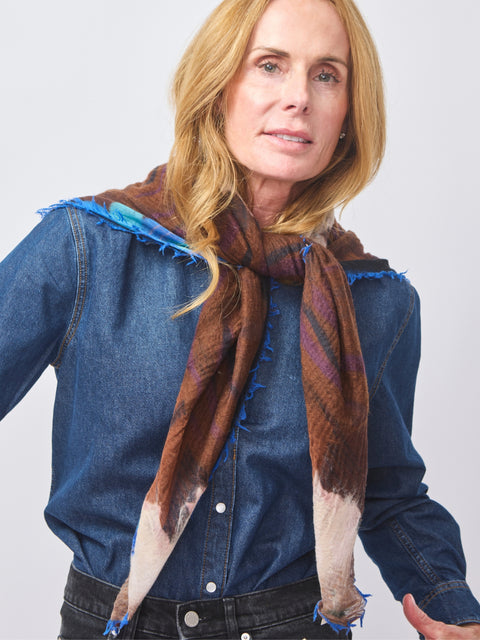 Evans Scarf, Autumnal Hibiscus