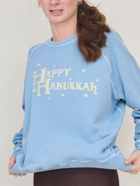 College Sweatshirt, Happy Hannukah