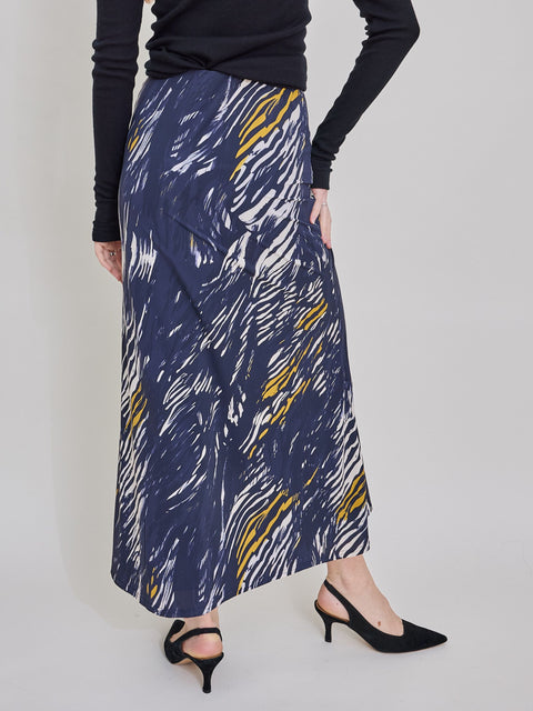 Lina Midi Skirt, Blue