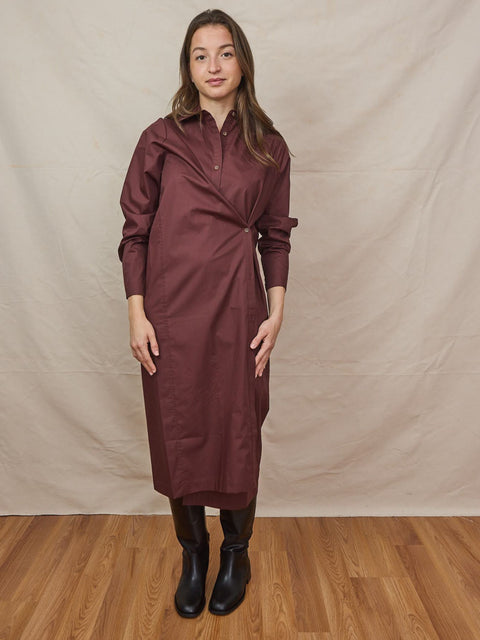 Maude Shirtdress, truffle