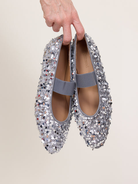Bree, Stone Grey Sequins