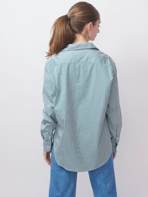 Eileen, Green & White Stripe