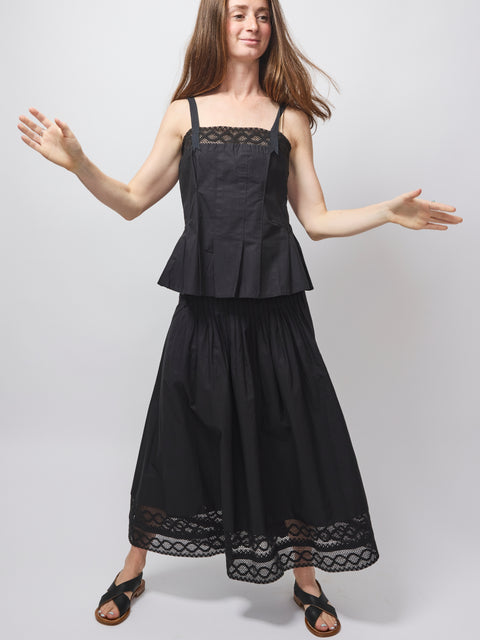 Structured Victorian Tank, Black
