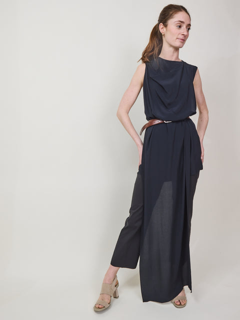 Dramatic Scarf Shell, black