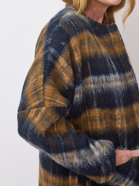 Bex Coat Brushed Plaid, Laurel