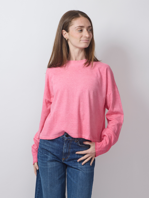 Cropped LS, Twisted Pink